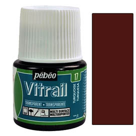 Glasmalfarbe Vitrail 45ml braun